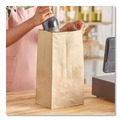 Grocery Bags | Ross & Wallace Paper Products 130321500PK/BL 8.13 in. x 5.88 in. x 12.5 in. #20 Squat Size Extra-Heavy-Duty Grocery Paper Bags - Kraft (500/Bundle) image number 3