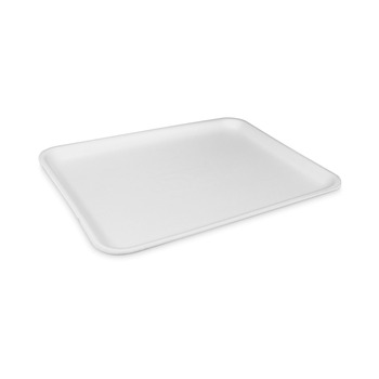 FOOD STORAGE CONTAINERS AND LIDS | Pactiv Corp. 0TF112S00000 11 in. x 9 in. x 0.65 in. Supermarket Foam Tray - White (250/Carton)