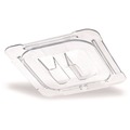 Food Storage Containers & Lids | Carlisle 10310U07 6.31 in. x 6.88 in. x 0.88 in. StorPlus Polycarbonate Handled Universal Plastic Lid - Clear image number 0