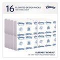Perforated Roll & Hand Towels | Kleenex 46321 Reveal 2-Ply 8 in. x 9.4 in. Multi-Fold Towels - White (16/Carton) image number 2
