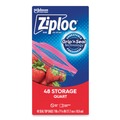 Resealable Bags | Ziploc 351317 1 Quart 1.75 mil. 9.63 in. x 8.5 in. Double Zipper Storage Bags - Clear (9/Carton) image number 2