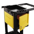 Furniture Cart Accessories | Rubbermaid Commercial FG618100YEL Locking Cabinet For Cleaning Carts - Yellow image number 1