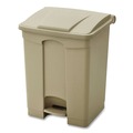 Indoor Waste Receptacles | Safco 9922TN 17 Gallon Large Capacity Plastic Step-On Receptacle - Tan image number 1