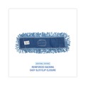 Mop Heads | Boardwalk BWK1124 24 in. x 5 in. Cotton/Synthetic Fiber Looped-End Mop Head - Blue image number 3