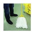 Mop Heads | Boardwalk BWK8003 Enviro Clean Looped Mop Head With Tailband - Large, White (12/Carton) image number 8