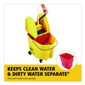 Buckets & Wringers | Rubbermaid Commercial FG757788YEL 35 qt. WaveBrake 2.0 Down-Press Plastic Bucket/Wringer Combos - Yellow image number 8