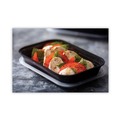 Food Storage Containers & Lids | Pactiv Corp. NV2GRT2786B 8.4 in. x 5.6 in. x 1.4 in. 27 oz. EarthChoice Versa2Go Plastic Microwaveable Container - Black/Clear (150/Carton) image number 1