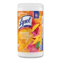 Cleaning Cloths & Wipes | LYSOL Brand 19200-97181 7 in. x 7.25 in. 1-Ply Disinfecting Wipes - Mango and Hibiscus/White image number 10