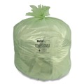 Repro Trash Bags | Heritage Y7658TE R01 38 in. x 58 in. 0.9 mil 60 gal. Biotuf Compostable Can Liners - Green (100/Carton) image number 1