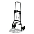 Hand & Platform Trucks | Safco 4062 STOW AWAY 275 lbs. Capacity 19 in. x 17.75 in. x 38.75 in. Collapsible Medium Hand Truck - Aluminum image number 0