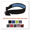 Head & Face Protection | Ergodyne 12565 Chill-Its 6700CT One Size Fits Most Cooling Bandana PVA Tie Headband - Black image number 4