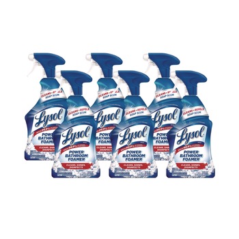 LYSOL Brand 19200-90036 Power 22 oz. Trigger Spray Bottle Liquid Disinfectant Bathroom Foamer - Unscented (6/Carton)