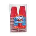 Cups | Hefty C21895 18 oz. Easy Grip Disposable Plastic Party Cups - Red (400/Carton) image number 0