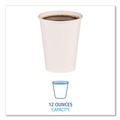 Cups | Boardwalk BWKWHT12HCUP 12 oz. Paper Hot Cups - White (50 Cups/Sleeve, 20 Sleeves/Carton) image number 2