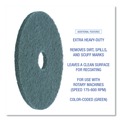 Floor Pads-Stripping | Boardwalk BWK4020GRE 20 in. Diameter Heavy-Duty Scrubbing Floor Pads - Green (5/Carton) image number 4