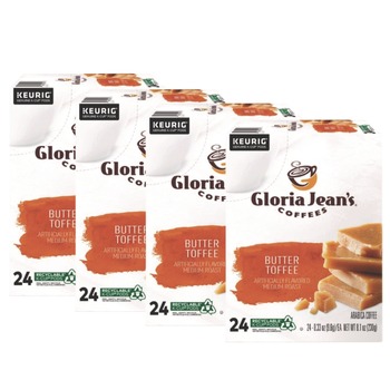Gloria Jean's 5000330066 Coffee K-Cups - Butter Toffee (96/Carton)