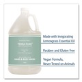 Personal Shampoos, Conditioners, & Body Washes | Diversified Hospitality Solutions 002294EA Terra Pure 1-Gallon Bottle Body Wash - Green Tea and Lemongrass Scent image number 2