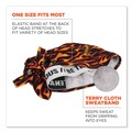 Head & Face Protection | Ergodyne 12485 Chill-Its 6615 One Size Fits Most High-Performance Bandana Doo Rag with Terry Cloth Sweatband - Flames image number 2