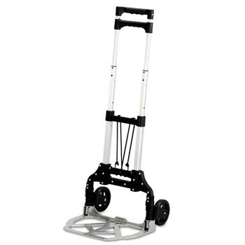Safco 4049NC 15.25 in. x 16 in. x 39 in. 110 lb Capacity Stow and Go Aluminum Cart
