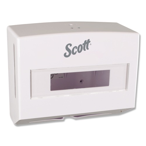 Towel Dispensers | Scott 09214 Scottfold 10.75 in. x 4.75 in. x 9 in. Folded Towel Dispenser - White (1/Carton) image number 0