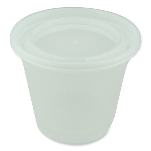 Food Containers & Lids | Pactiv Corp. L8328 32 oz 5.5 x 5.5 x 4.9 Newspring DELItainer Plastic Microwavable Container - Clear (200/Carton) image number 0