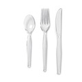 Cutlery Kits | Dixie CH0180DX7 Cutlery Keeper Tray with Plastic Forks/Knives/Spoons - Clear (1800/Carton) image number 2