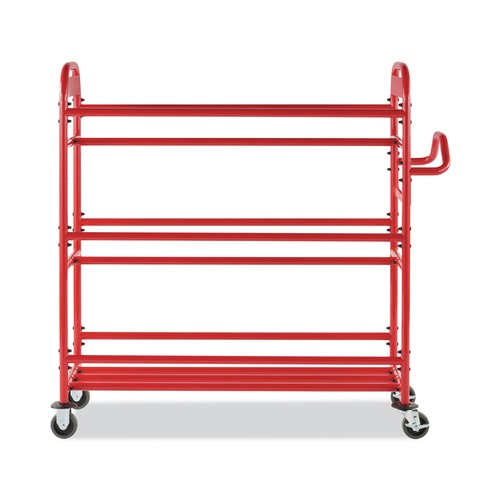 Carts | Rubbermaid Commercial 2144269 57 in. x 18.5 in. x 55 in. 450 lb. Capacity Metal Tote Picking Cart - Red image number 0