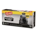 Drawstring & Kitchen Bags | Glad 00079 30 in. x 33 in. 30 gal. 0.81 mil Large Quick-Tie Trash Bags Tie-Flap - Black (10/Box 12 Boxes/Carton) image number 2