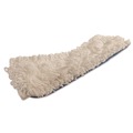 Mop Heads | Rubbermaid Commercial FGQ80500WH00 18 in. Nylon Flow Flat Mop - White (6/Carton) image number 1