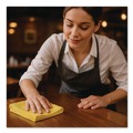 Cleaning Cloths & Wipes | Boardwalk 2164039 16 in. x 16 in. Microfiber Cleaning Cloths - Yellow (24/Pack) image number 4