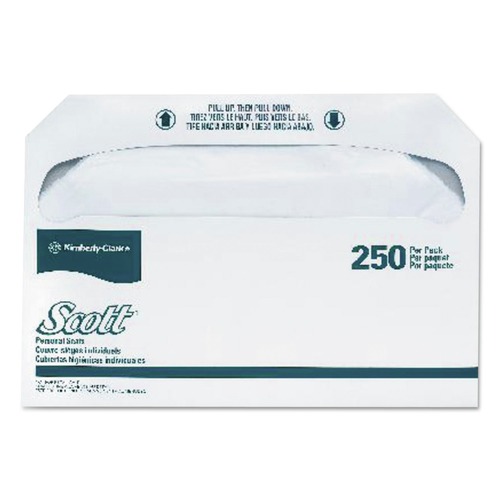 Toilet Seat Covers | Scott 39000 14.5 in. x 17 in. Personal Seats Toilet Covers - White (20/Carton) image number 0