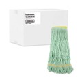 Mop Heads | Boardwalk BWK1200XLCT Ecomop Looped-End Recycled Fibers Mop Head - Extra Large, Green (12/Carton) image number 0