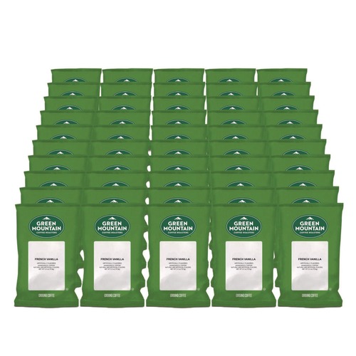 Coffee - Caffeinated | Green Mountain Coffee 5000364509 2.2 oz. Coffee Fraction Packs - French Vanilla (50/Carton) image number 0