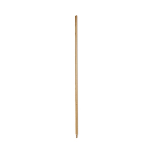 Handles & Braces | Boardwalk BWK137 Heavy-Duty Threaded End Lacquered Hardwood 1.13 in. Diameter x 60 in. Broom Handle - Natural image number 0