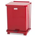 Waste Receptacles | Rubbermaid Commercial FGST7EPLRD 4 gal. Defenders Heavy-Duty Steel Step Can - Red image number 0