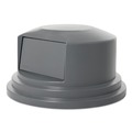 Waste Receptacle Lids | Rubbermaid Commercial FG265788GRAY BRUTE 27.55 in. Dome Top Lid for 55-Gallon Round Containers - Gray image number 2