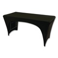 Table Covers & Skirts | Iceberg 16541 iGear 30 in. x 72 in. Polyester/Spandex Fabric Table Cover - Black image number 3
