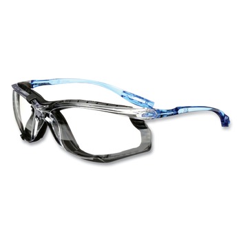 3M 11872-00000-20 CCS Protective Eyewear with Foam Gasket - Blue Plastic Frame/Clear Polycarbonate Lens