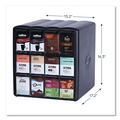 Condiment Organizers | FLAVIA 25200002 15.2 in. x 17.2 in. x 16.3 in. 12-Compartments Four Column Merchandiser - Black image number 3