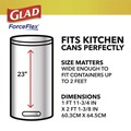 Drawstring & Kitchen Bags | Glad 78899 ForceFlex 24 in. x 27.38 in. 13 Gallon Kitchen Drawstring Trash Bags - Fresh Clean Scent/White (240/Carton) image number 9
