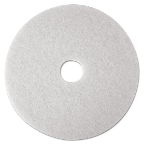 Floor Pads-Cleaning, Buffing & Polishing | 3M 4100-27 27 in. Diameter Low-Speed Super Polishing Floor Pads 4100 - White (5/Carton) image number 0
