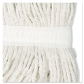 Mop Heads | Boardwalk BWK2024REA #24 Cut-End Rayon Wet Mop Head - White image number 3