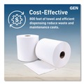 Perforated Roll & Hand Towels | GEN G2820 1-Ply 8 in. x 800 ft. Hardwound Roll Towels - White (6/Carton) image number 6