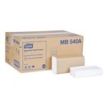 Perforated Roll & Hand Towels | Tork MB540A Universal 9.13 x 9.5 1-Ply Multifold Hand Towel - White (16/Carton) image number 2