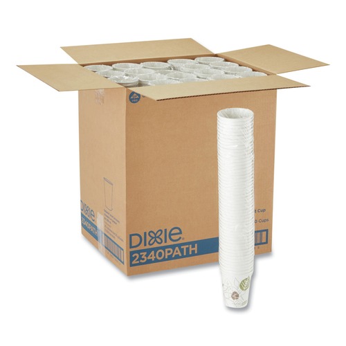 Cups | Dixie 2340PATH Pathways 10 oz. Paper Hot Cups (50/Sleeve, 20 Sleeves/Carton) image number 0