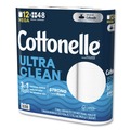 Toilet Tissues | Cottonelle 55480 Ultra CleanCare 1-Ply Septic Safe Strong Bath Tissue Toilet Paper - White (4/Carton) image number 1