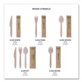 Cutlery Kits | Eco-Products EP-S215 General Purpose Fork/Knife/Napkin/Spoon Wood Cutlery - Natural (500/Carton) image number 6