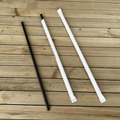 Straws/Stems/Sticks | Boardwalk BWKJSTW1025BK 10.25 in. Wrapped Jumbo Polypropylene Straws - Black (2000/Carton) image number 4