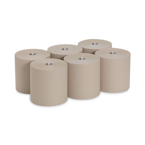 Perforated Roll & Hand Towels | Georgia Pacific Professional 26480 7.87 in. x 1000 ft. 1-Ply Hardwound Nonperforated Paper Towel Roll - Brown (6 Rolls/Carton) image number 0