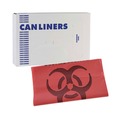 Low-Density Trash Bags | Boardwalk A6639PRK 33 in. x 39 in. 1.3 mil 33 gal. Linear Low Density Health Care Trash Can Liners - Red (150/Carton) image number 3